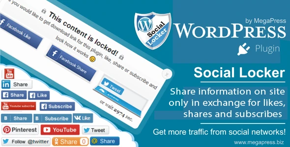 Social Locker – plugin for WordPress